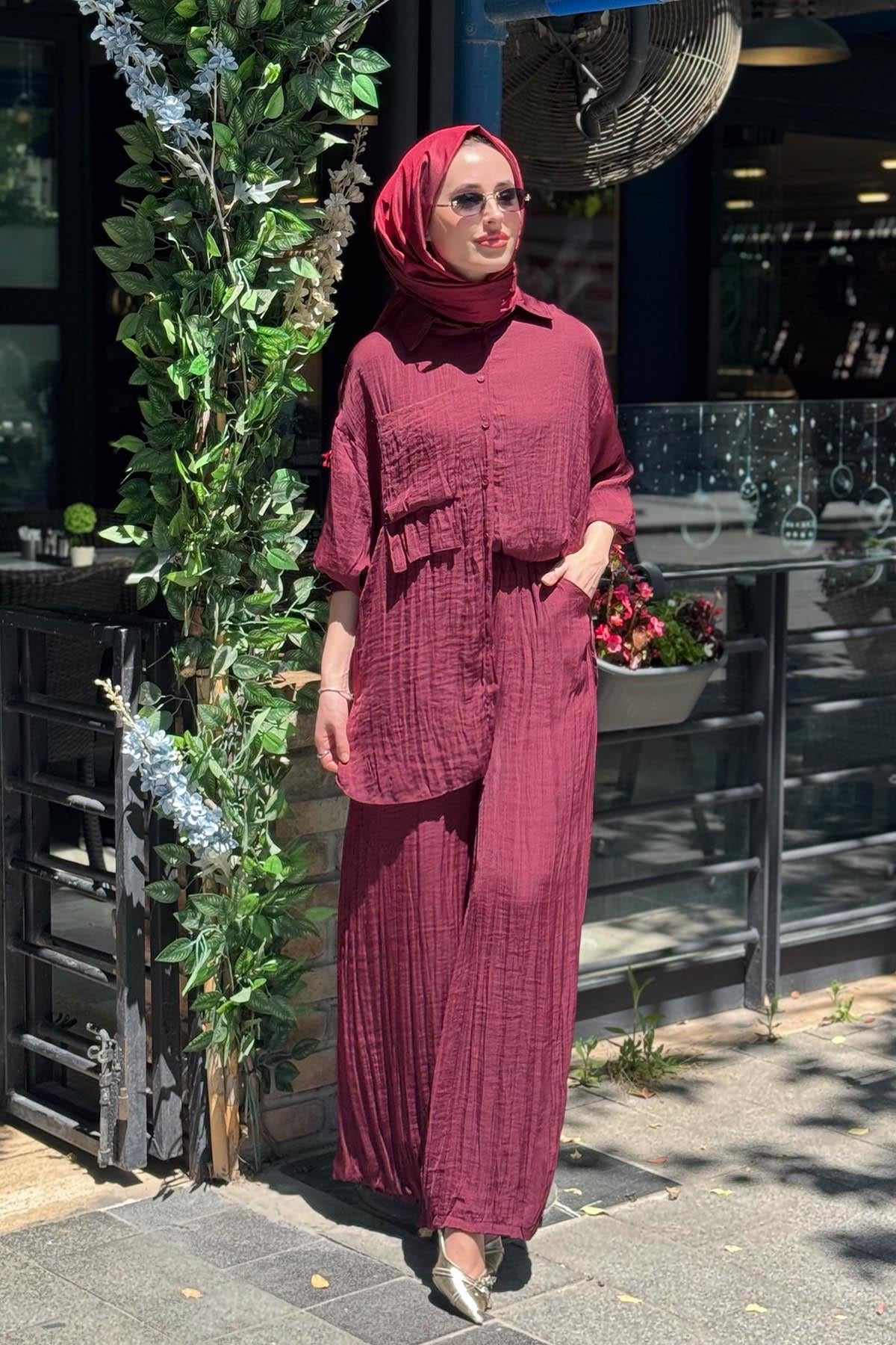ceremony Pantolonlu Takım 26Y914 Bordo