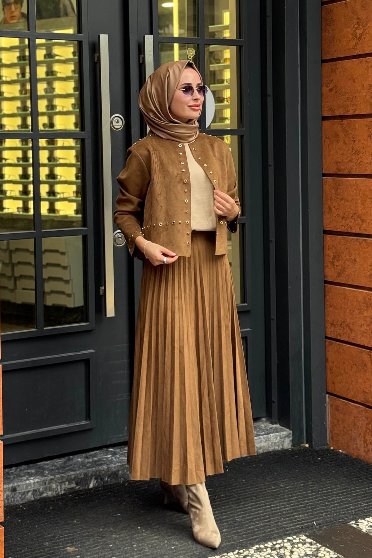 CEREMONY Süet Etekli Takım 26K830T Taba