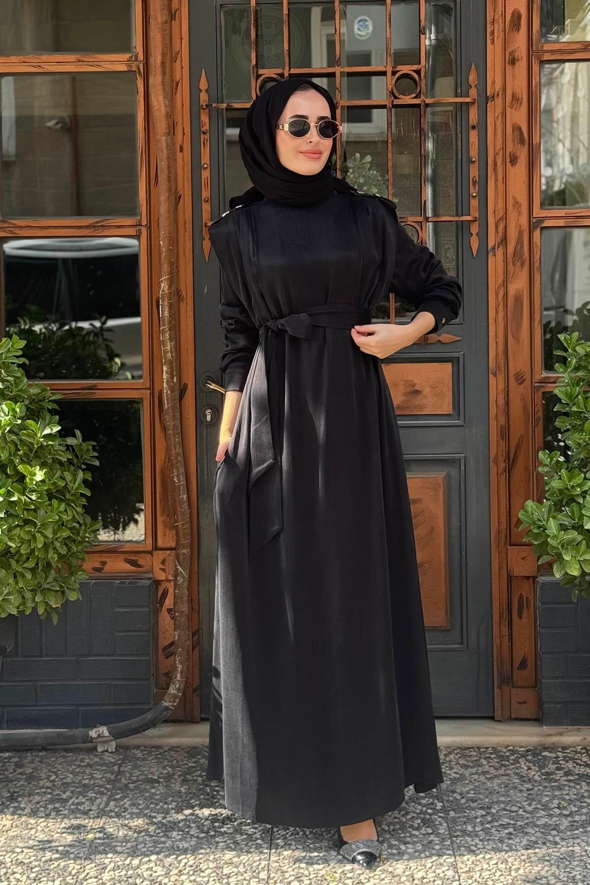 CLANDE Elbise 2502-5000 Siyah