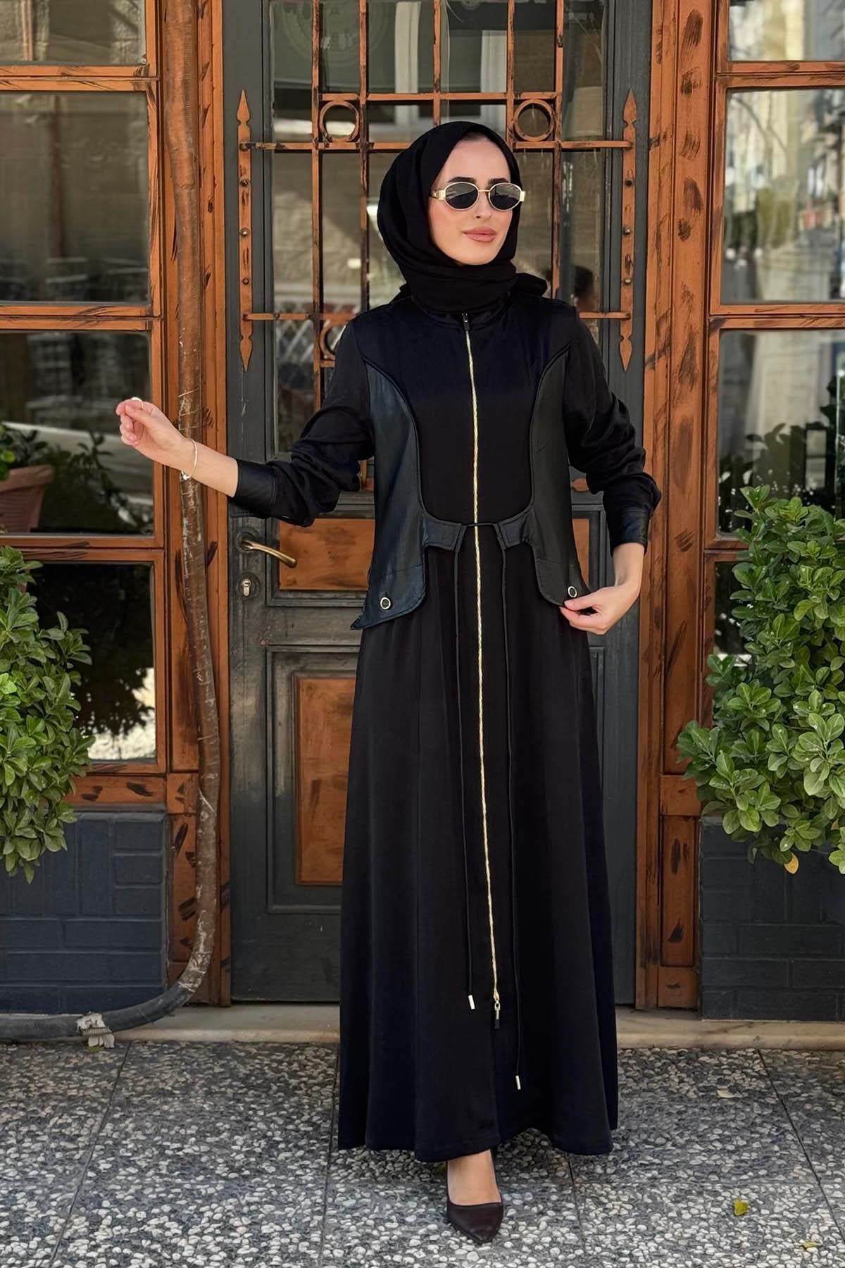CLANDE Elbise 2502-5026 Siyah
