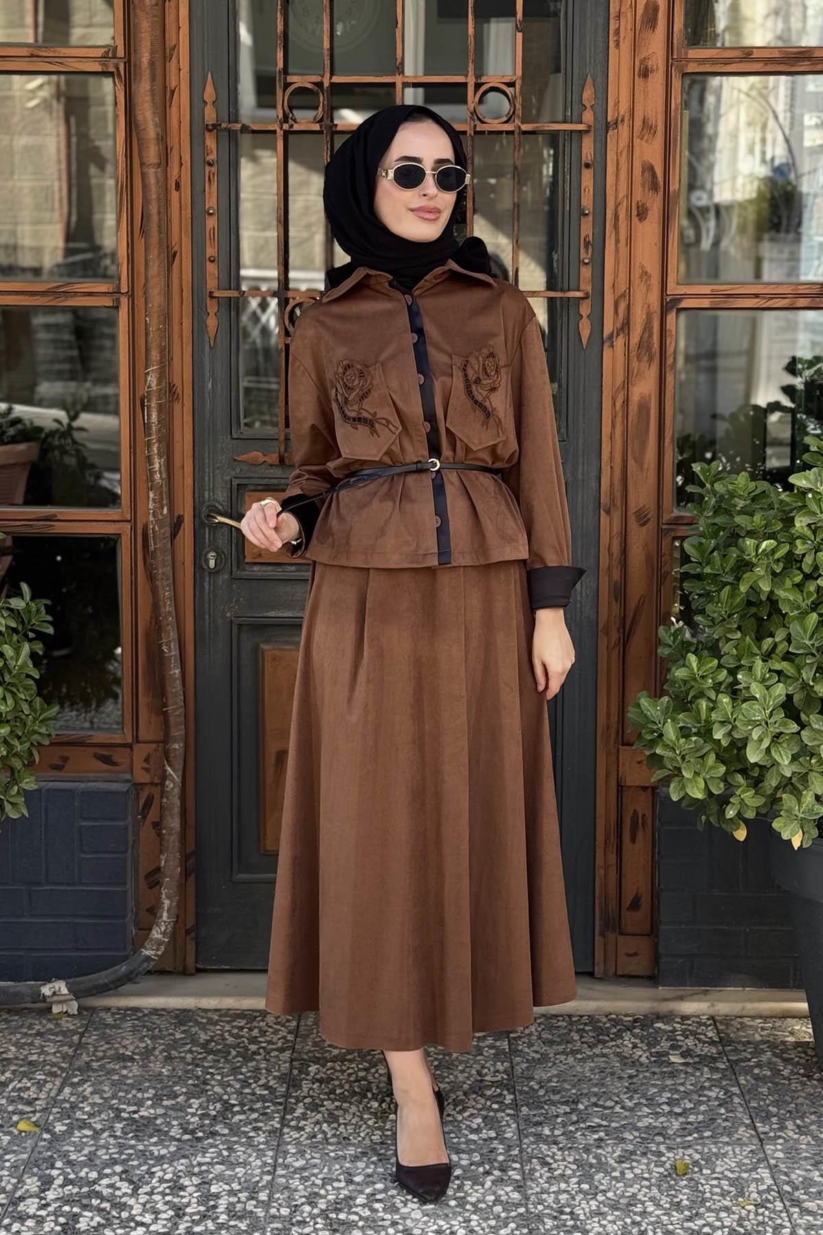 CLANDE Etekli Takım 2502-3010 Kahve