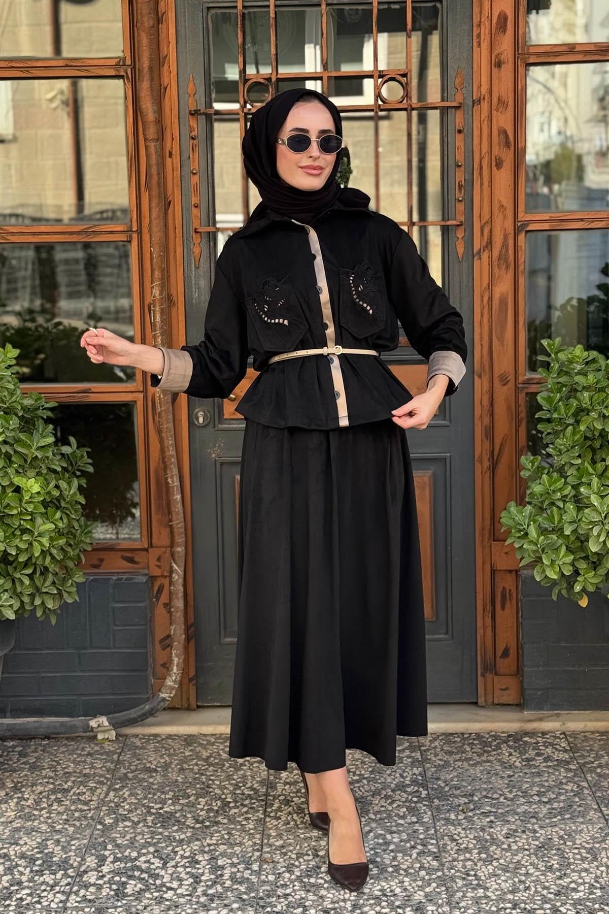 CLANDE Etekli Takım 2502-3010 Siyah