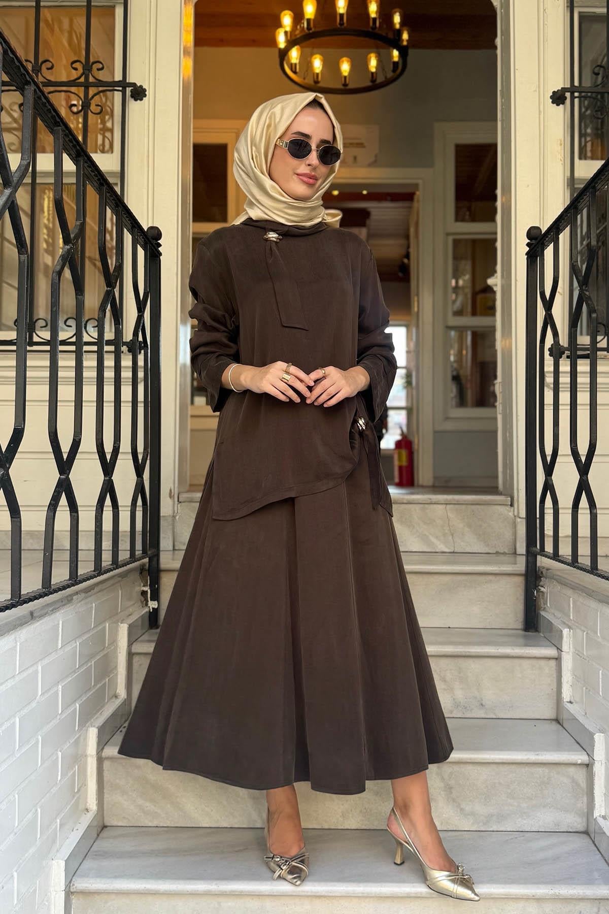 CLANDE Etekli Takım 2502-3014 Kahve