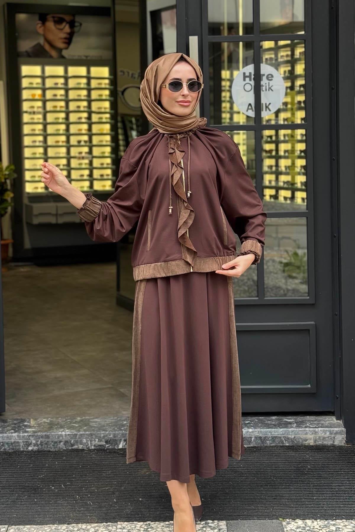 CLANDE Etekli Takım 2502-4006 Kahve