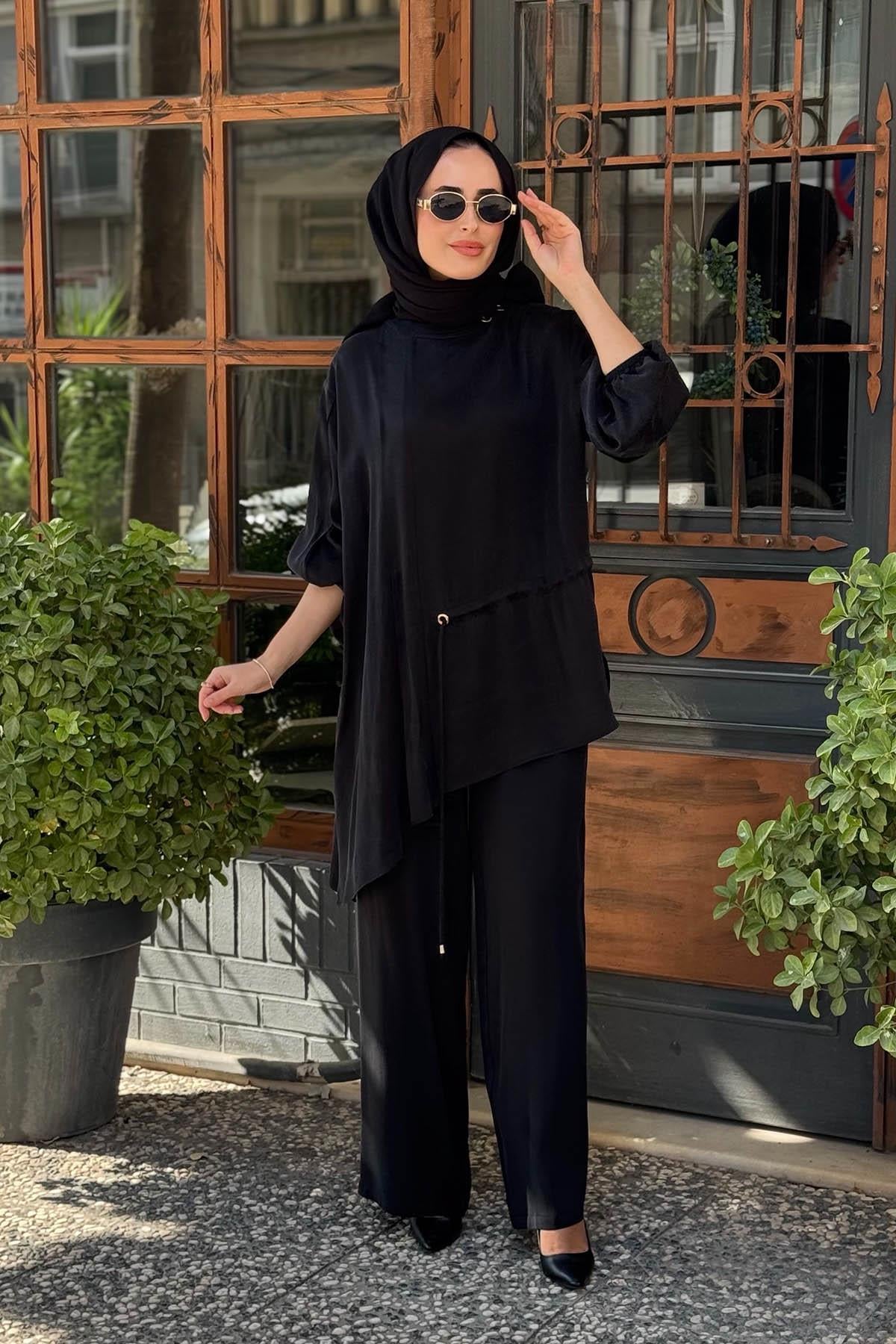 CLANDE Pantolonlu Takım 2502-3001 Siyah