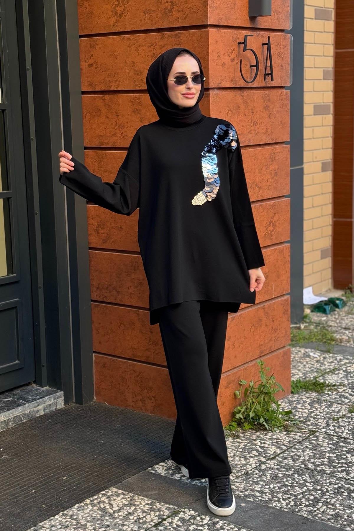 CLANDE Triko Tunik 2503-10006 Siyah