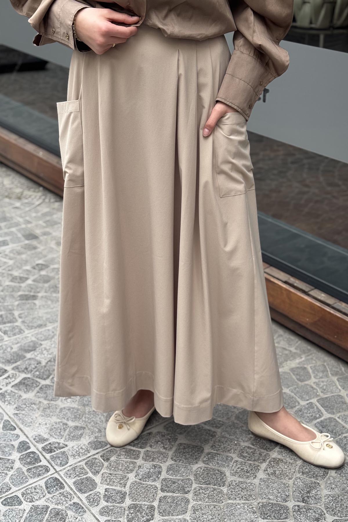 Cloche Alya Pileli Pantolon CL25Y04CL374401 Bej