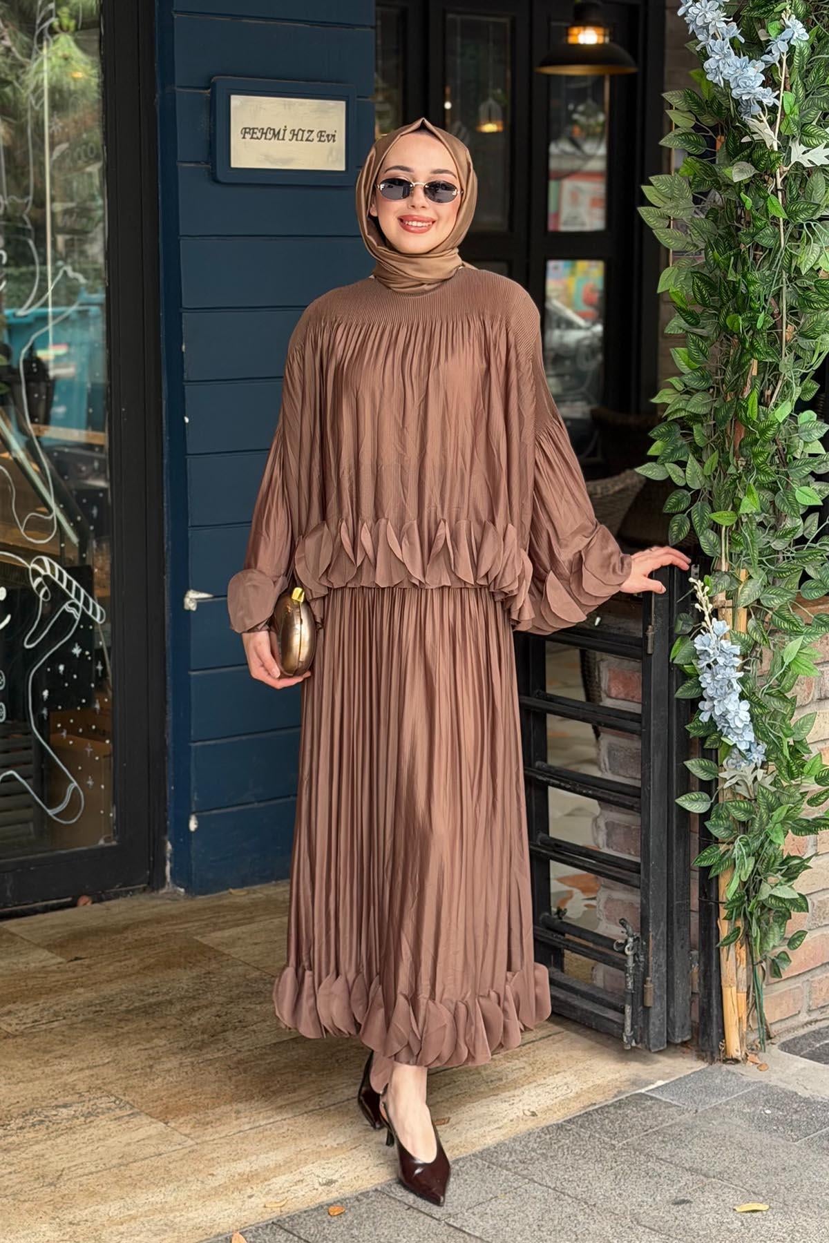 Ekshi Butik Etekli Takım EKS020 Camel