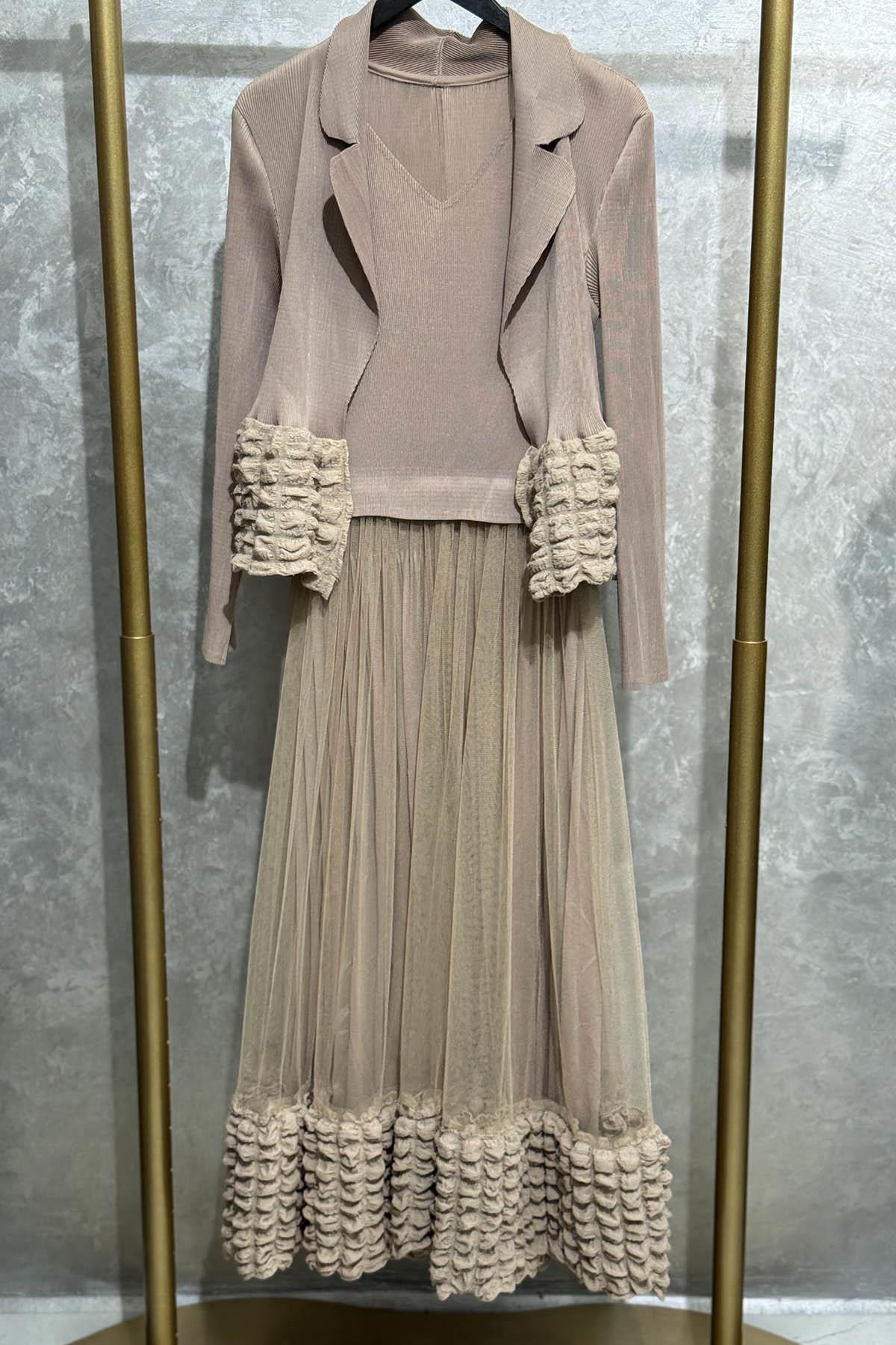 EKSHİ İthal Elbise EKS001 Vizon