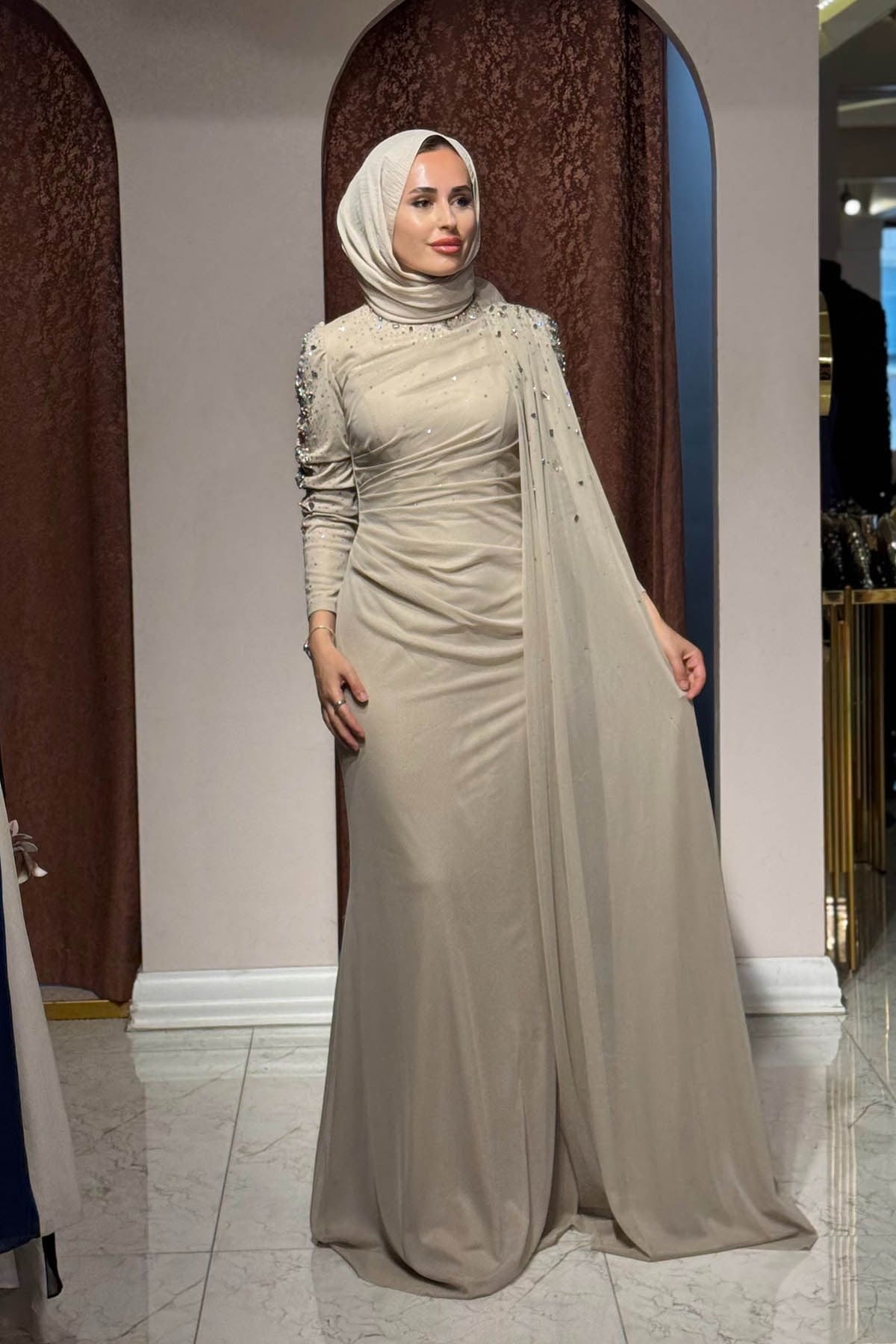 FASHION NIGHT Abiye 6220 Bej