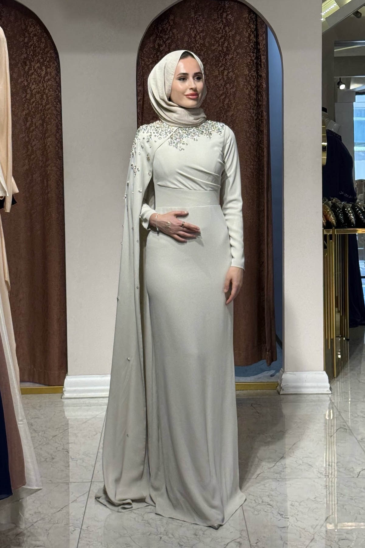 FASHION NIGHT Abiye 6870 Taş