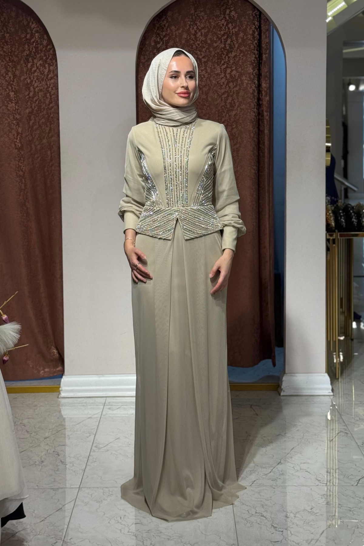 FASHION NIGHT Abiye 7520 Taş