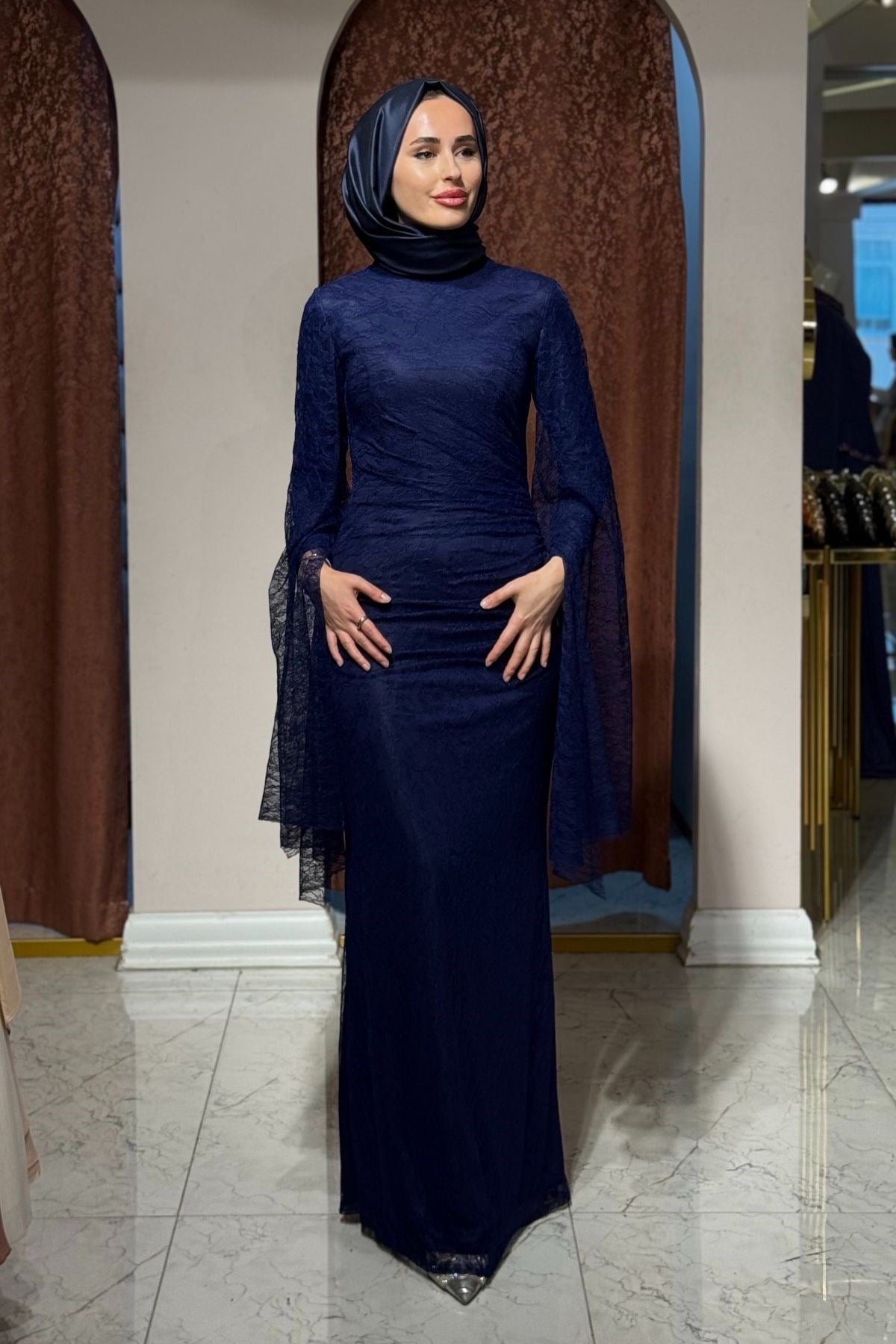 FASHION NIGHT Abiye 7550 Lacivert