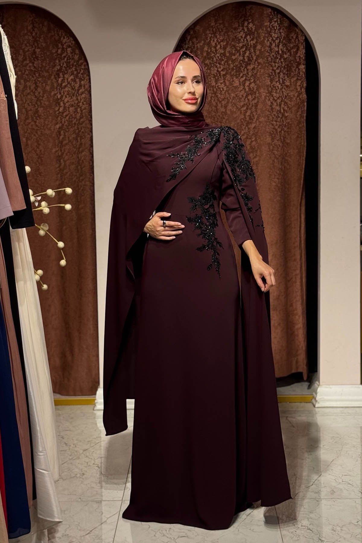 FERİHA SARIOĞLU Esma Abiye FRHAESM Bordo