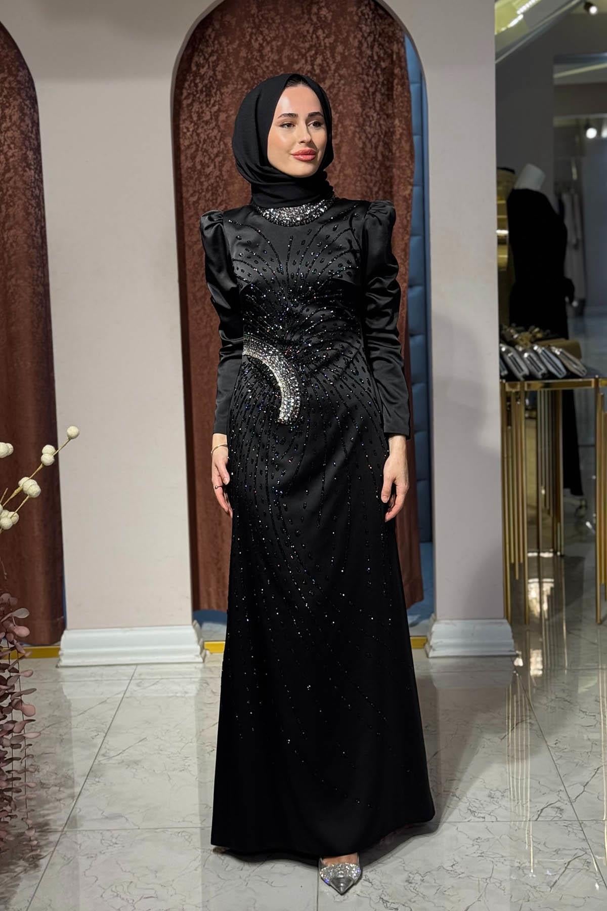 FERİHA SARIOĞLU Gündüz Abiye FRHGNDZ Siyah