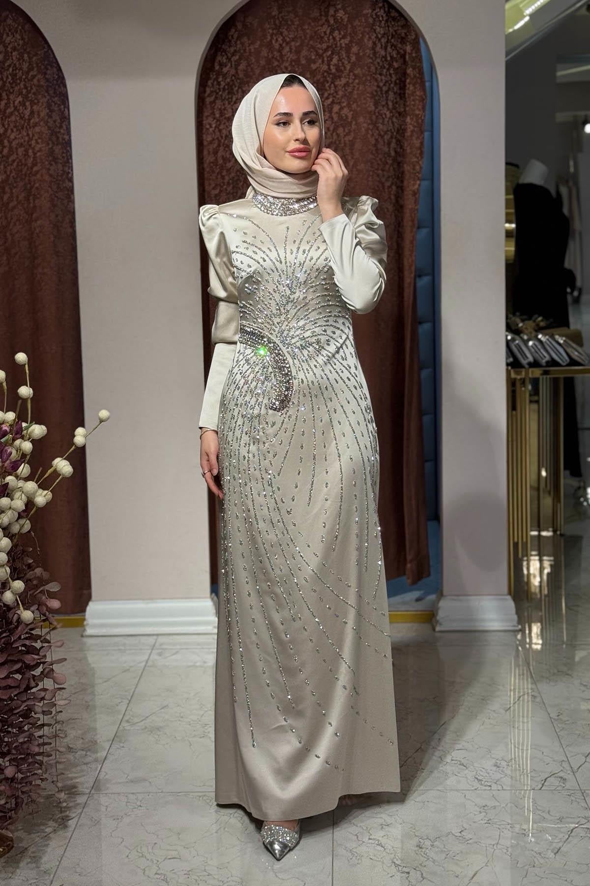 FERİHA SARIOĞLU Gündüz Abiye FRHGNDZ Taş