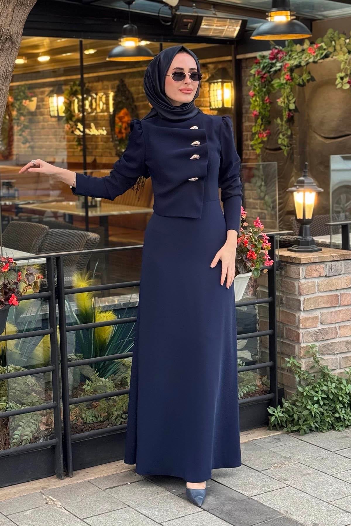 FERİHA SARIOĞLU Nevra Abiye 2026-96 Lacivert