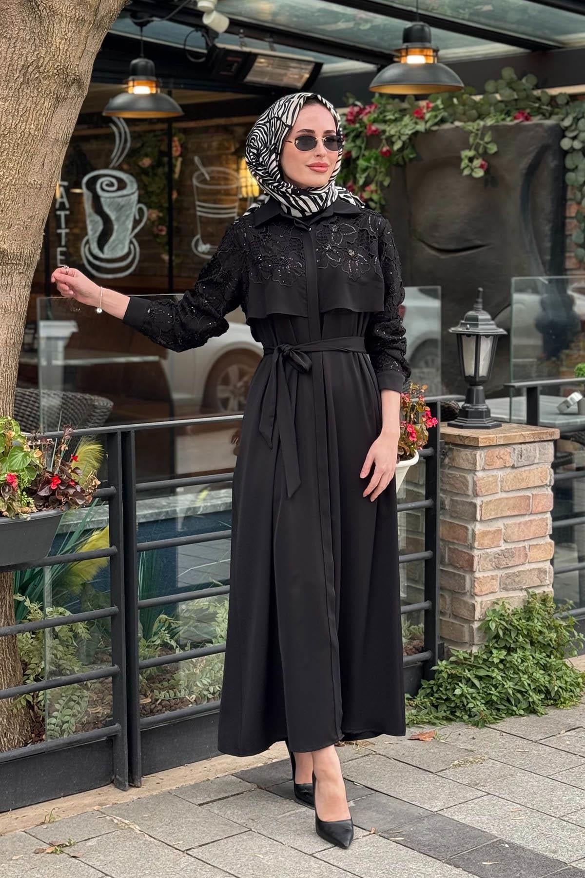 FUAT GÜRŞEN Elbise 26Y-5101 Siyah
