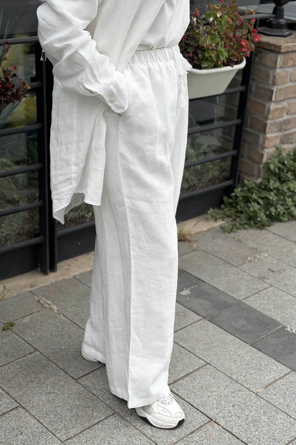 FUAT GÜRŞEN Pantolon 26Y-5435 Ekru