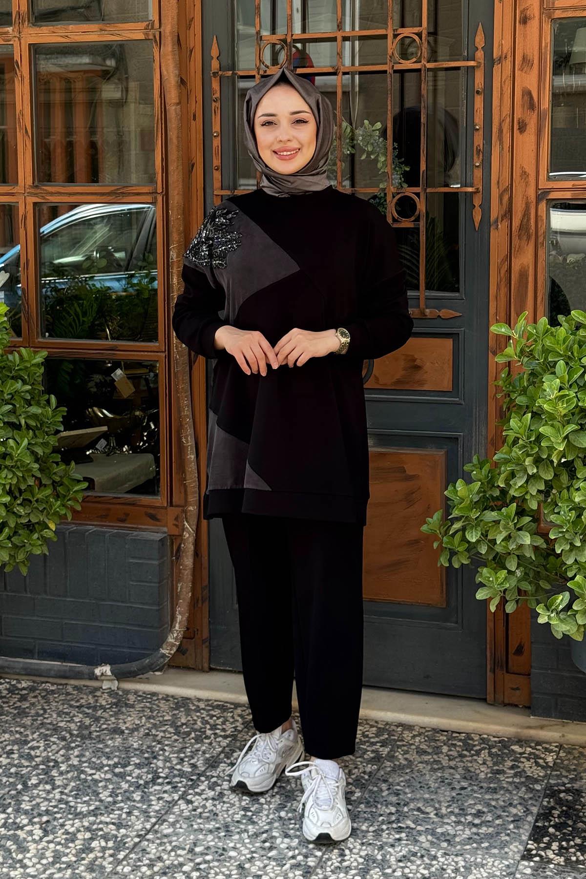 FUAT GÜRŞEN Pantolonlu Takıım 25K-3353 Siyah