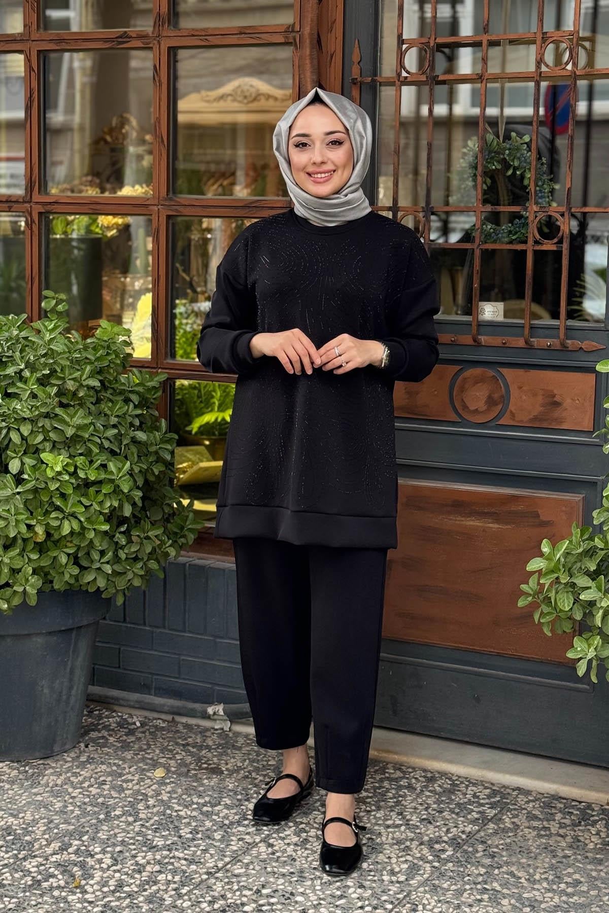 FUAT GÜRŞEN Pantolonlu Takım 25K-4337 Siyah