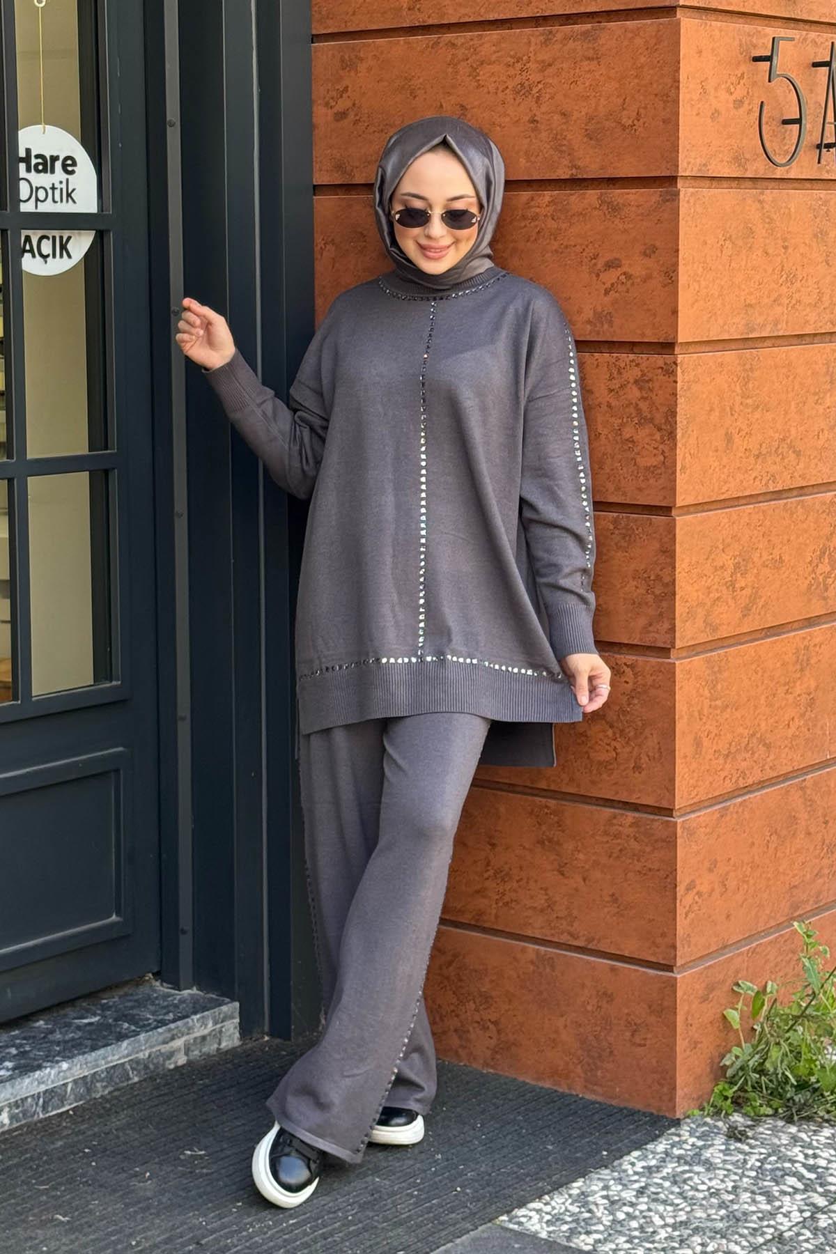 FUAT GÜRŞEN Pantolonlu Takım 25K-4358 Gri