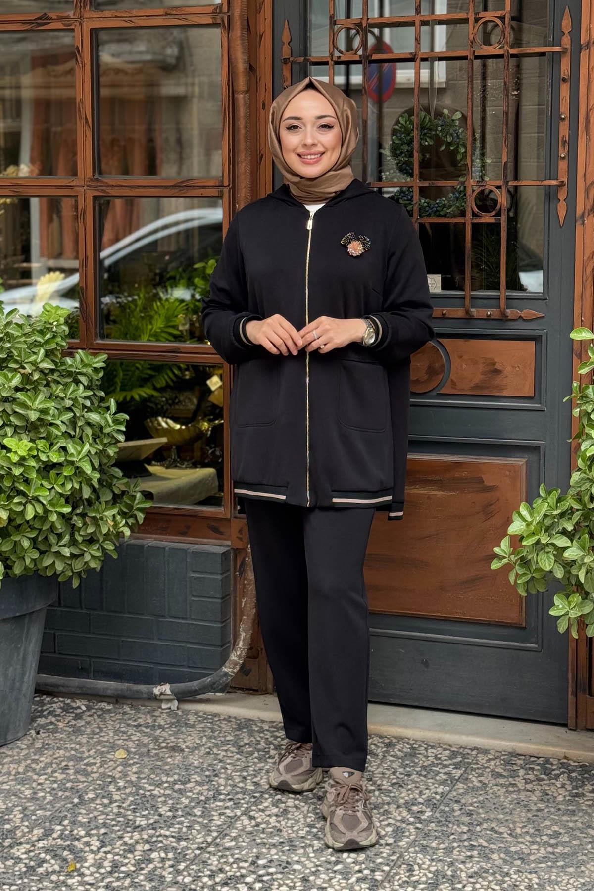 FUAT GÜRŞEN Pantolonlu Takım 25K-4619 Siyah
