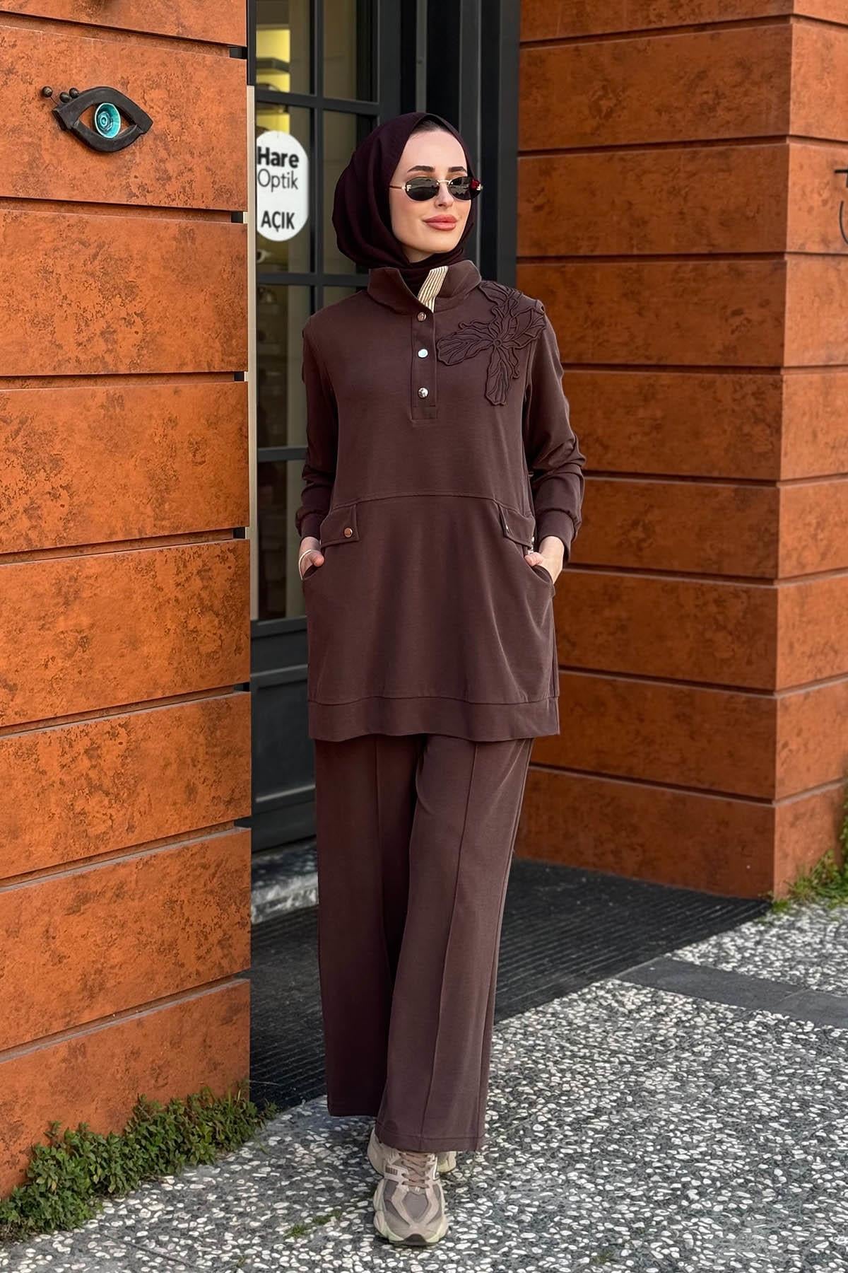 FUAT GÜRŞEN Pantolonlu Takım 26Y-5328 Kahve