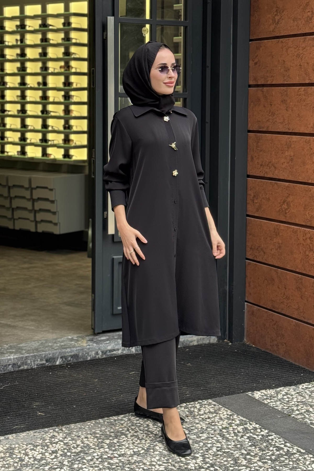 FUAT GÜRŞEN Triko Tunik 26K-6930 Siyah