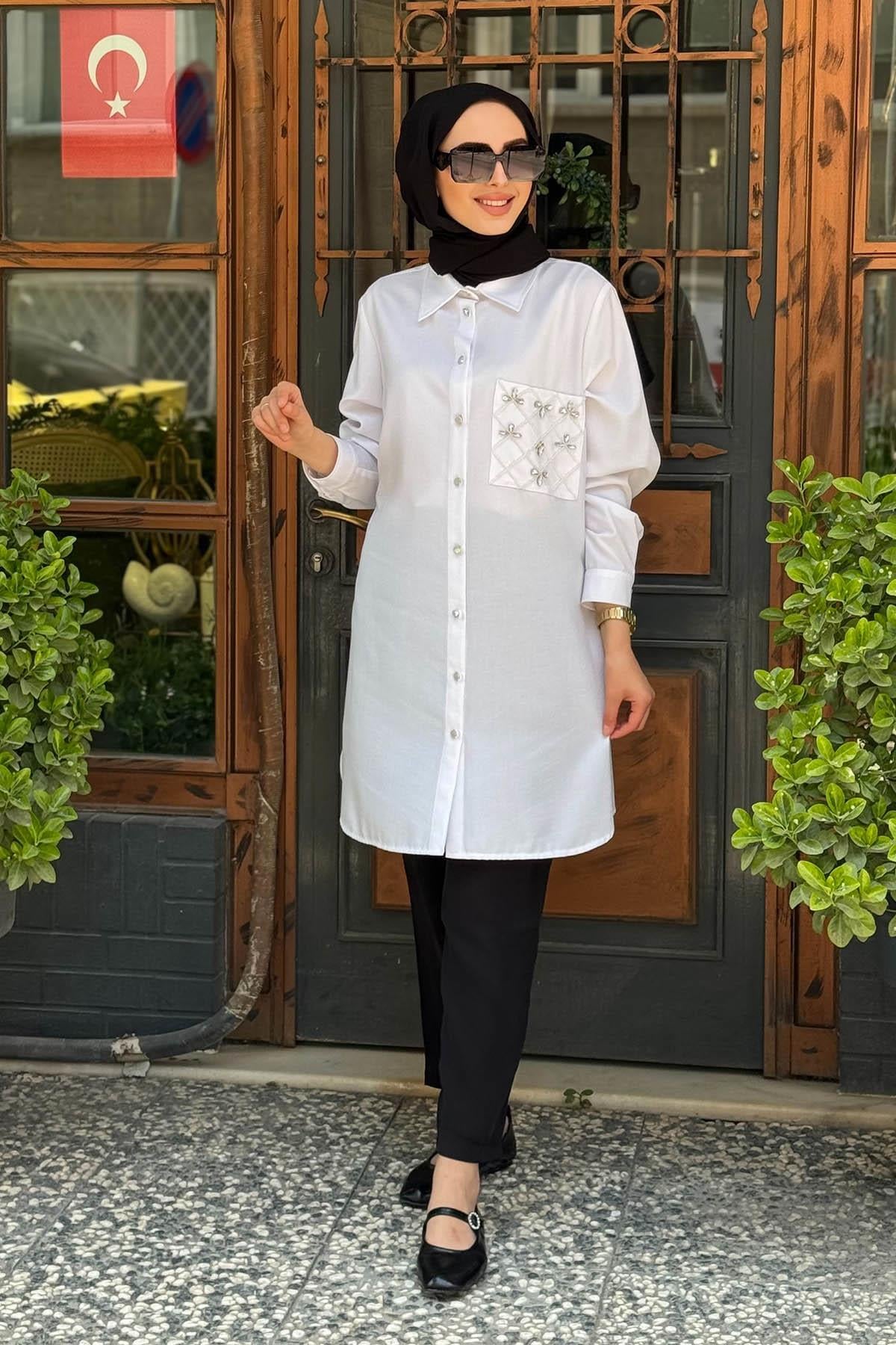 FUAT GÜRŞEN Tunik 1301A Ekru