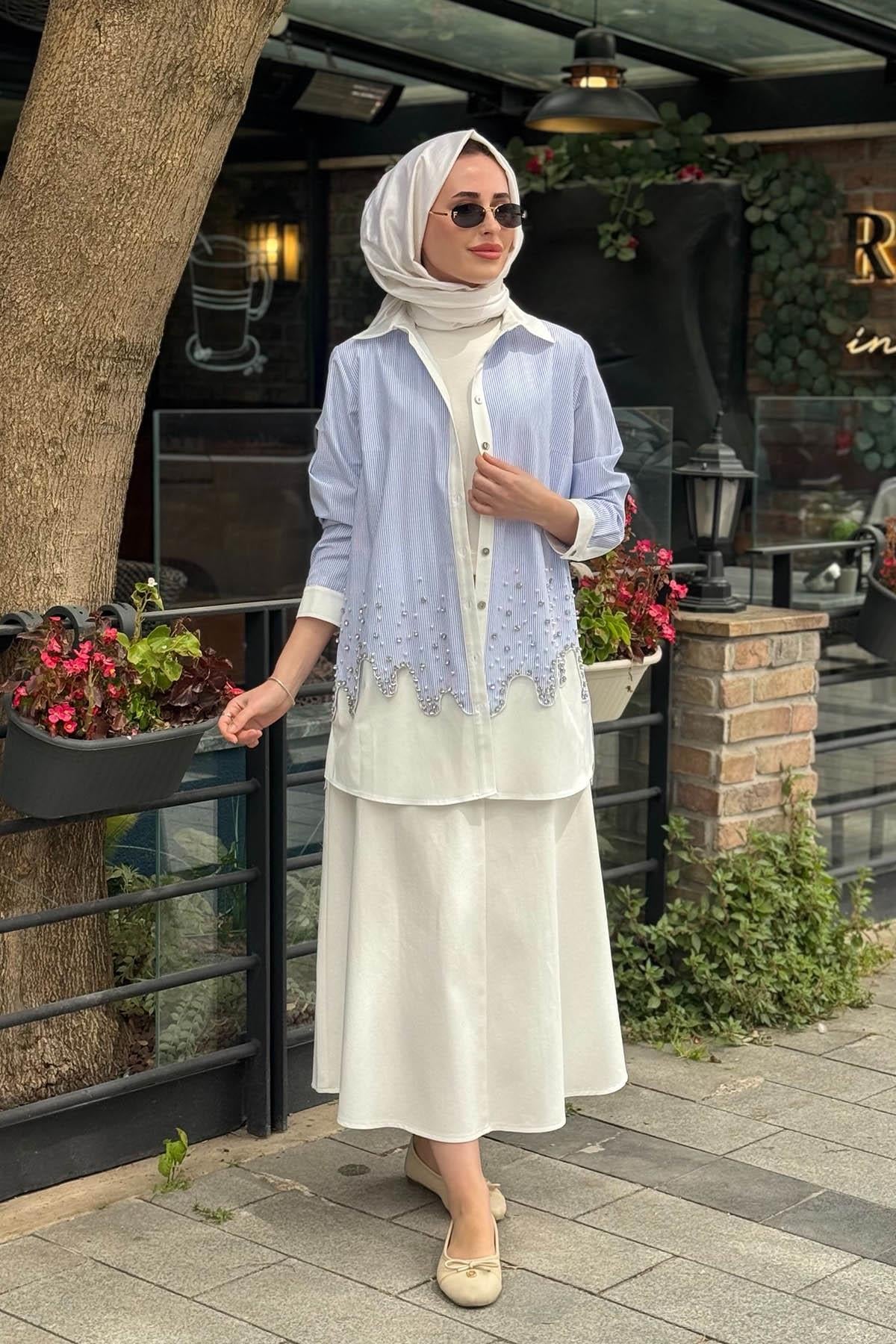 FUAT GÜRŞEN Tunik 26Y-5304 Bebe Mavisi