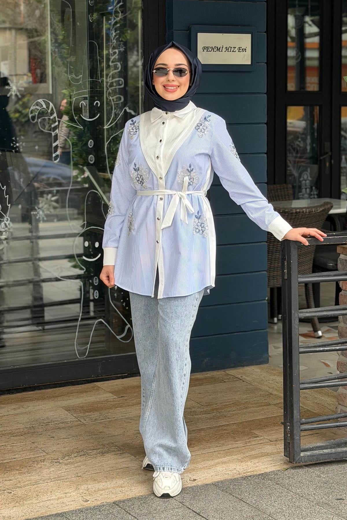 FUAT GÜRŞEN Tunik 26Y-5333 Bebe Mavisi