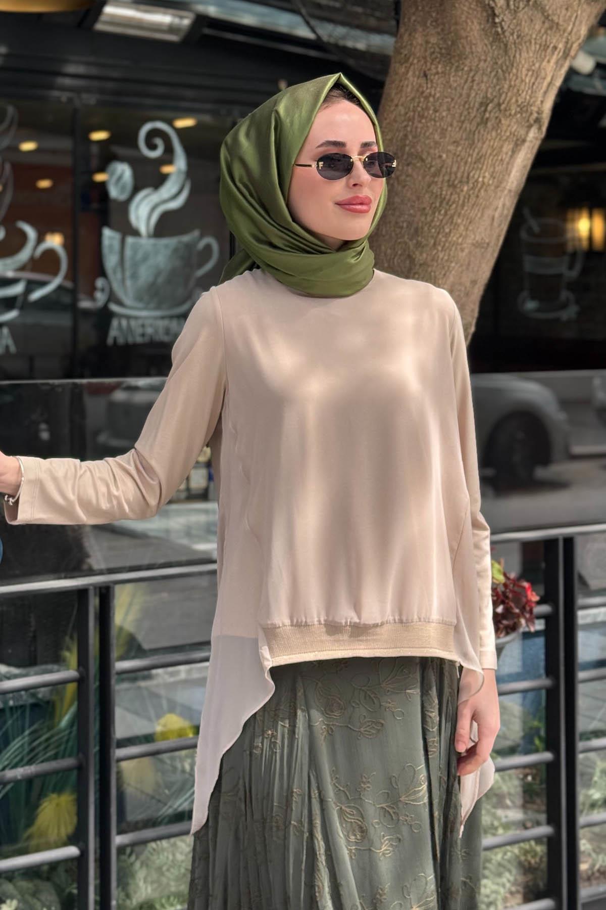 FUAT GÜRŞEN Tunik 26Y-5360 Bej