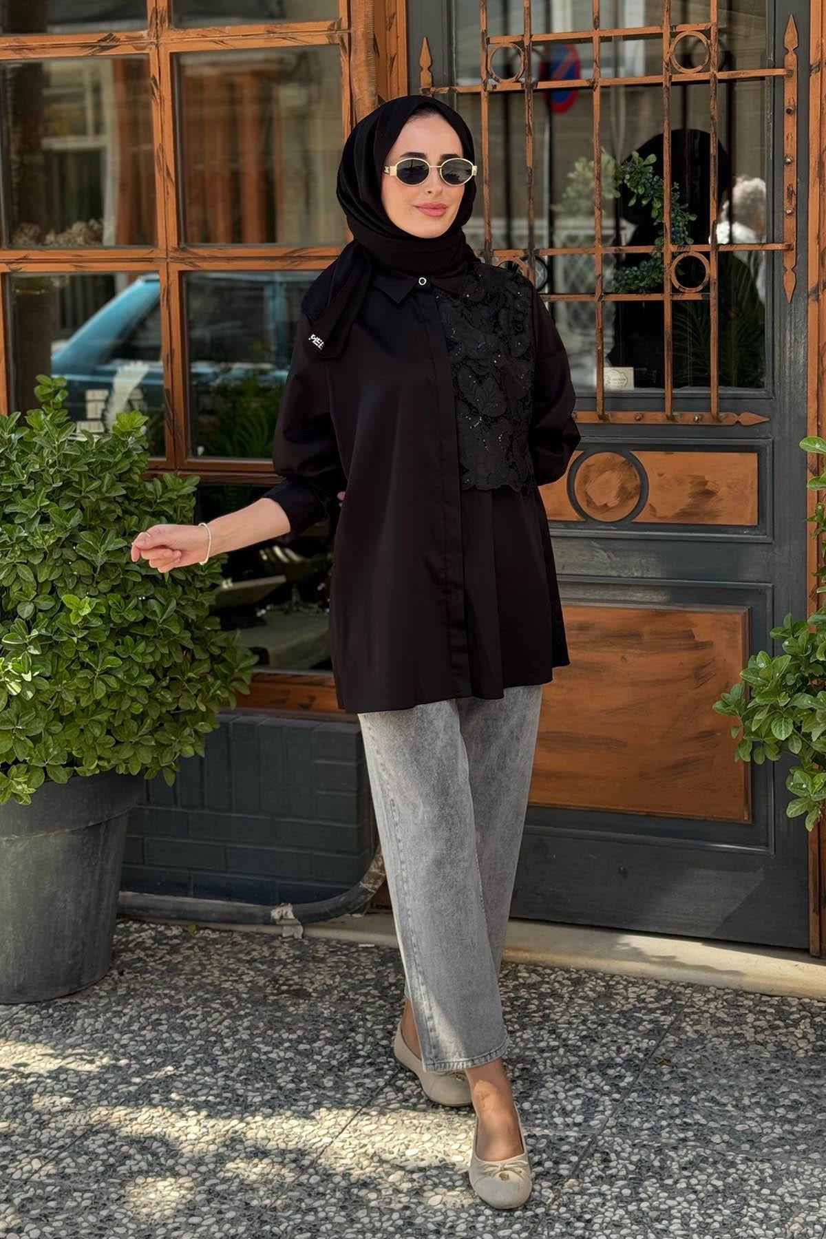 Gala-Xi Gömlek 10002521514008 Siyah
