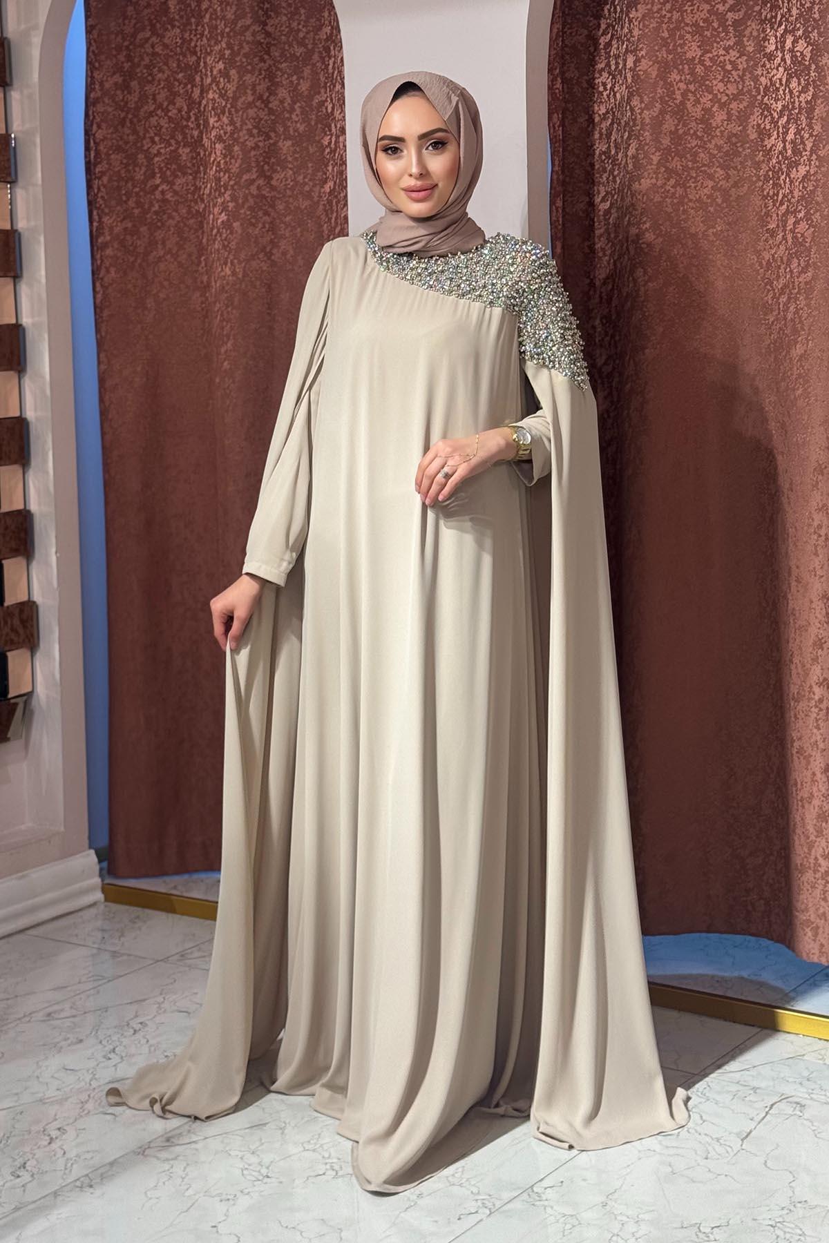 Green JADE Abiye 3008 Bej