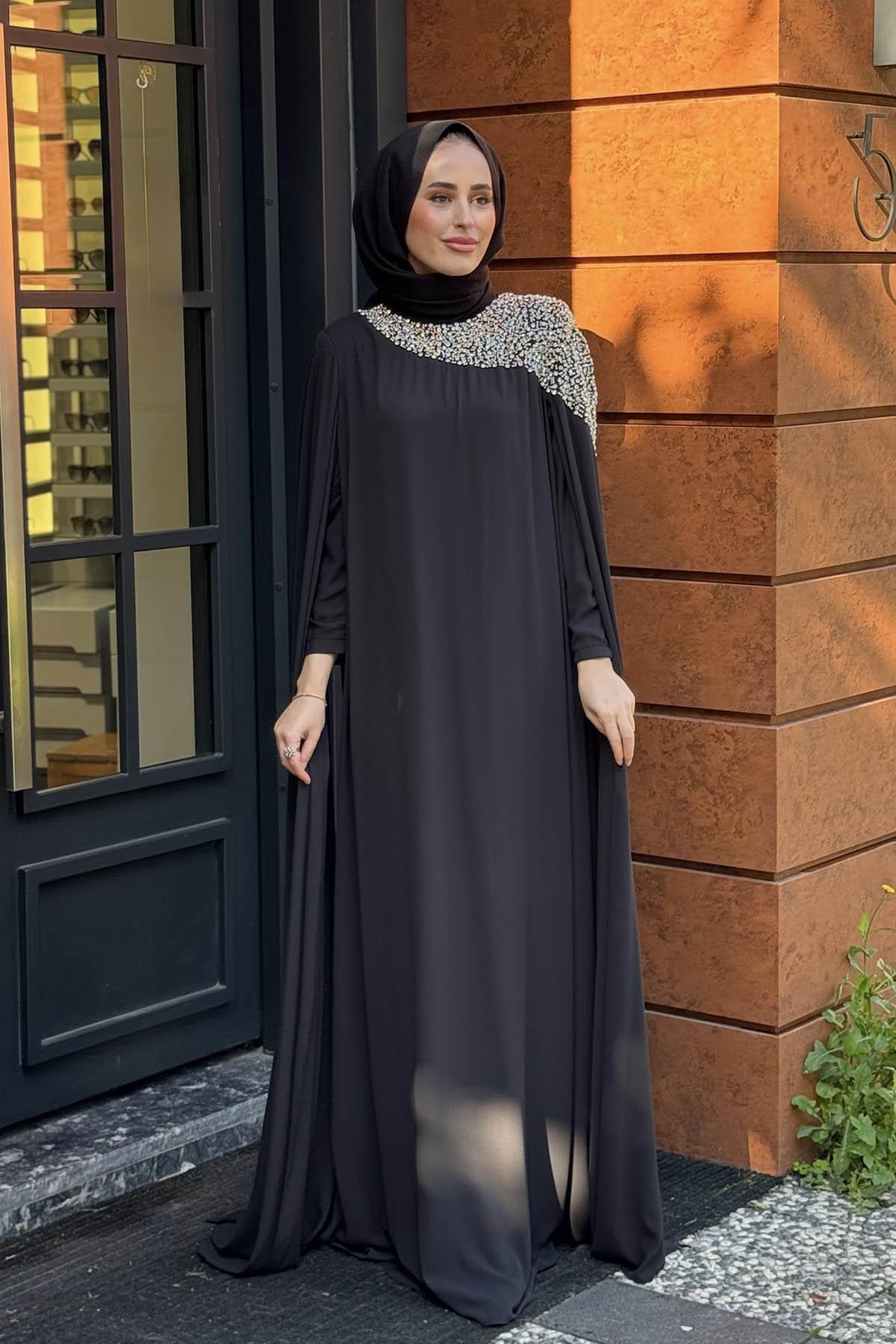 Green JADE Abiye 3008 Siyah