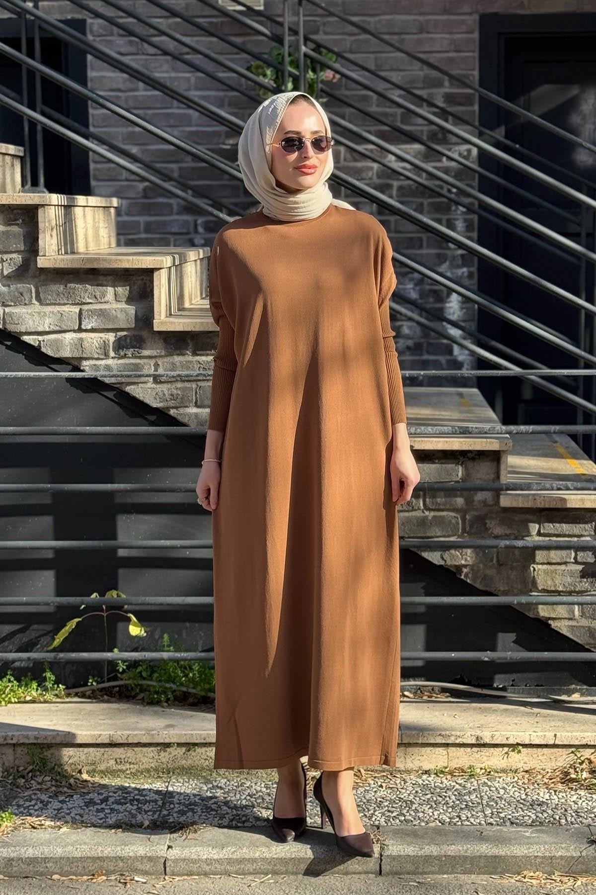 İNVEE Elbise 5747 Toprak