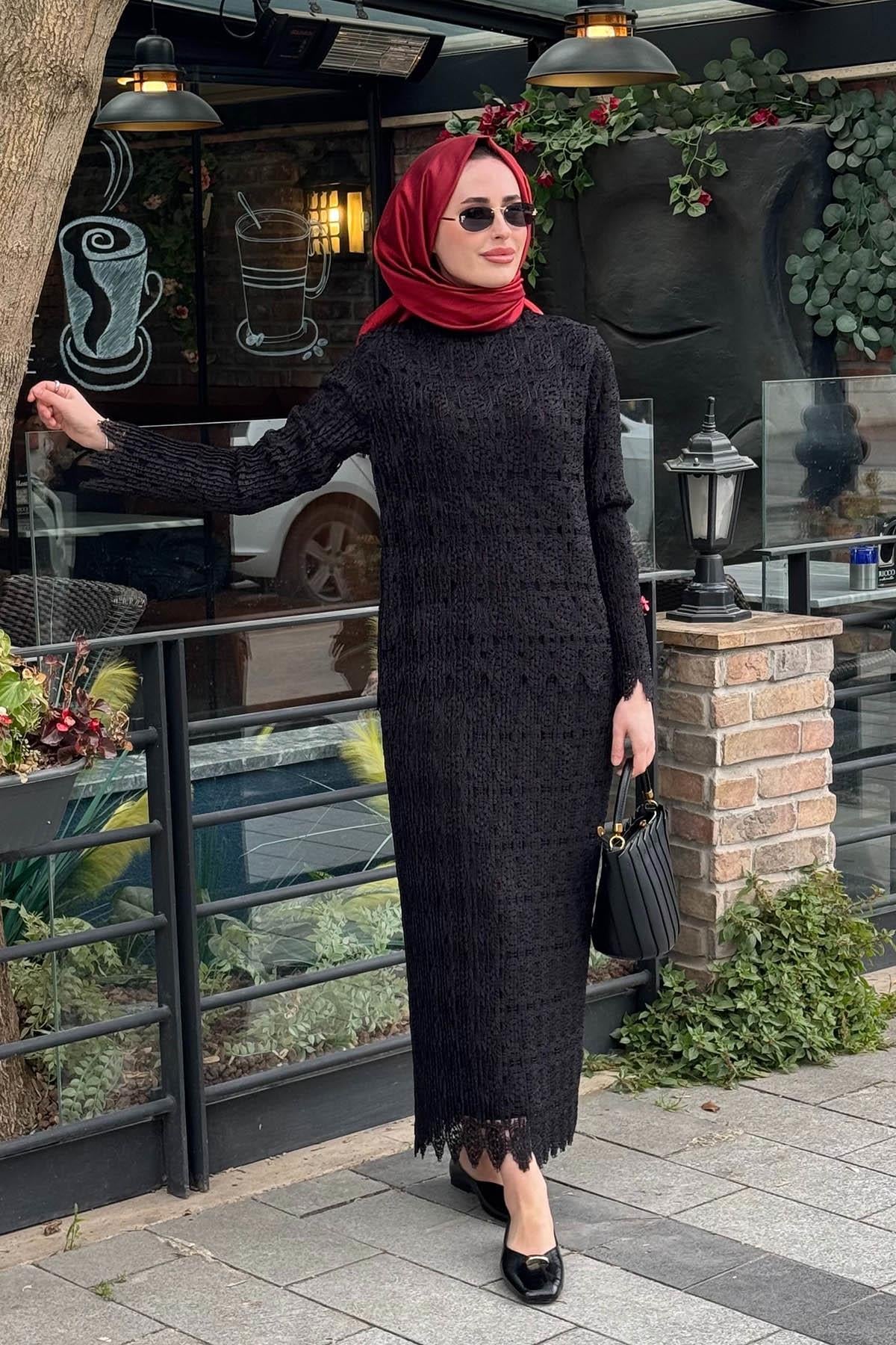 İNVEE Etekli Takım 7229 Siyah