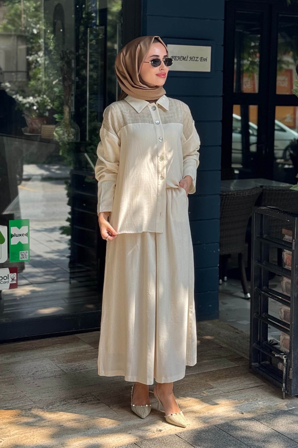 İNVEE Etekli Takım 7263 Bej