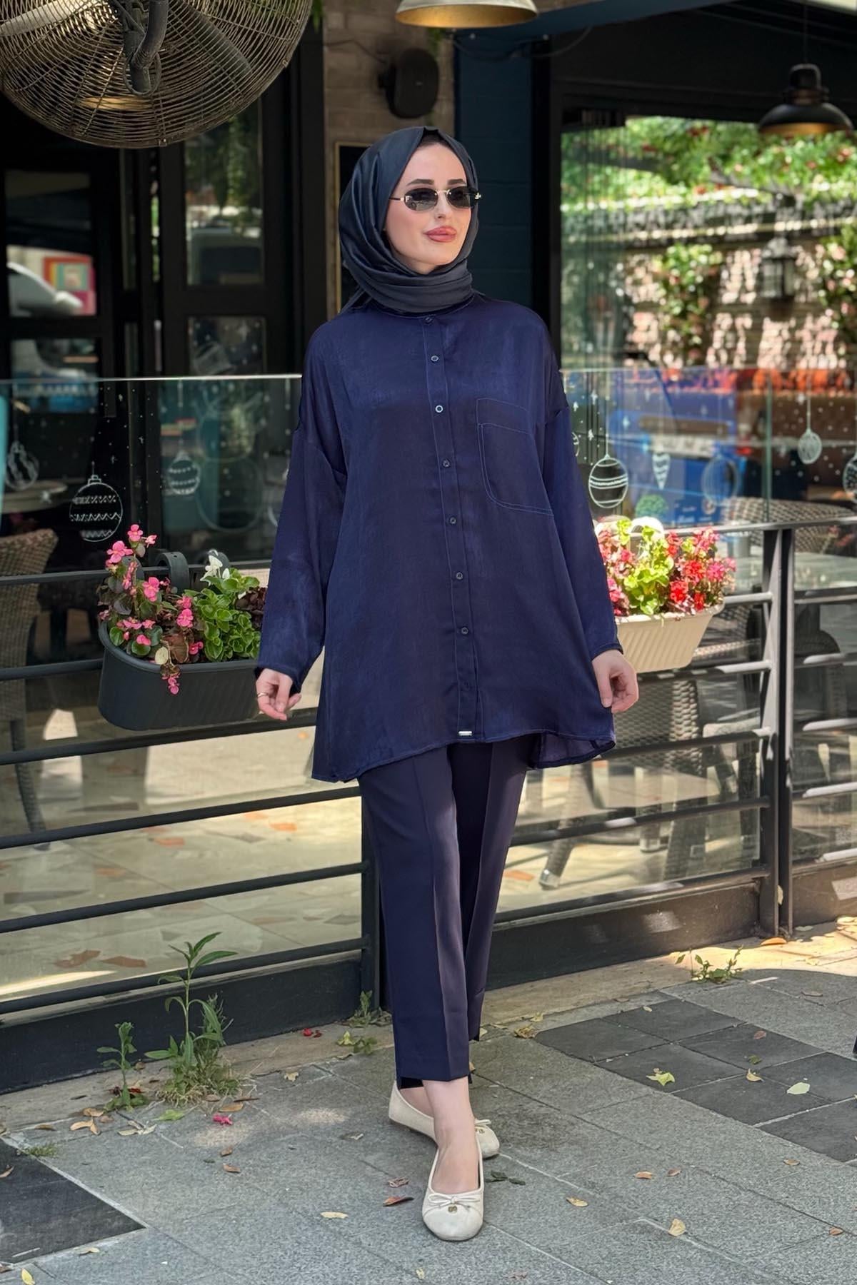 İNVEE Gömlek 7122 Lacivert