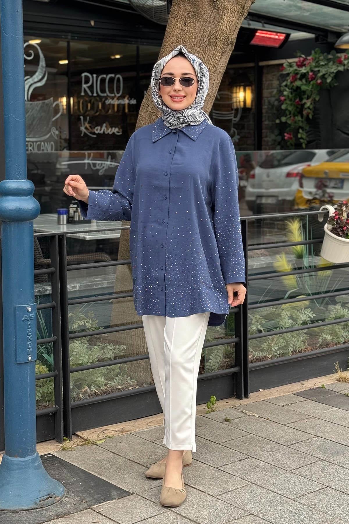 İNVEE Gömlek 7144 İndigo