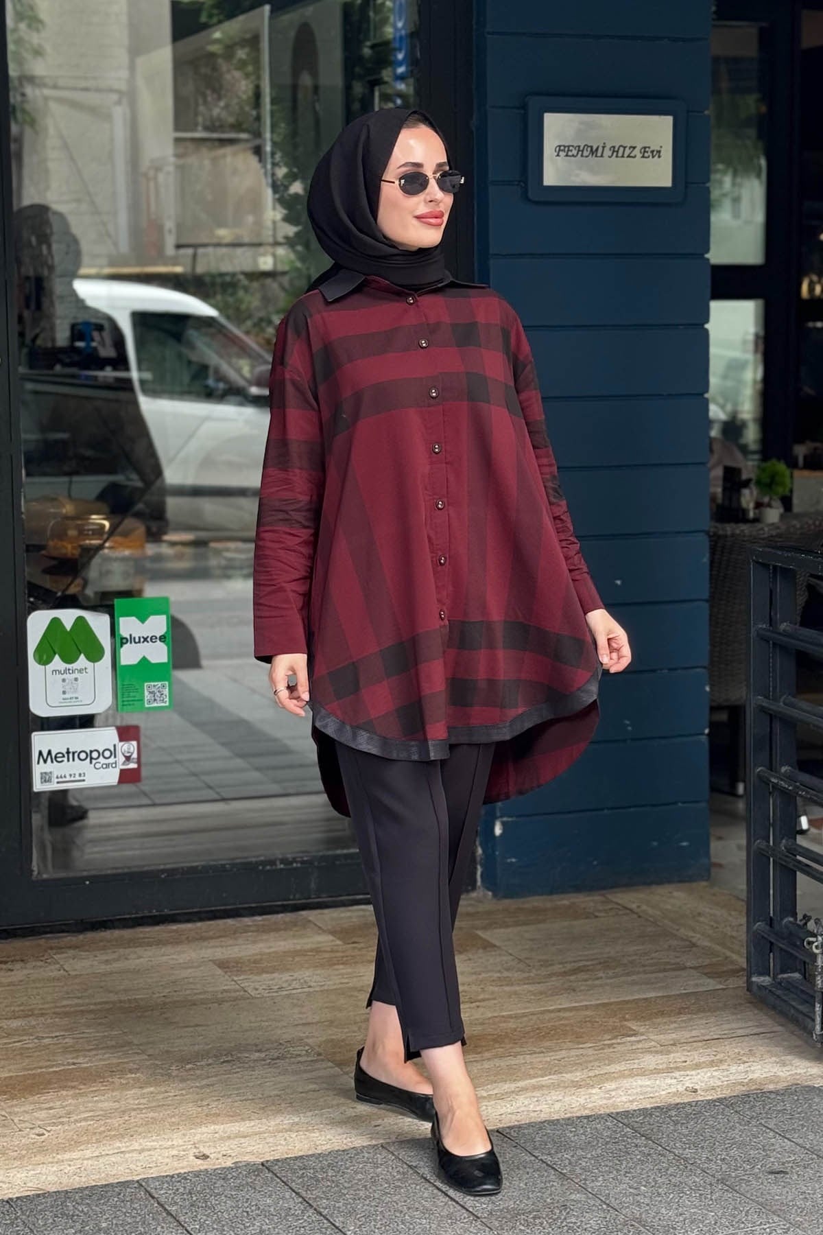 İNVEE Gömlek 7219 Bordo