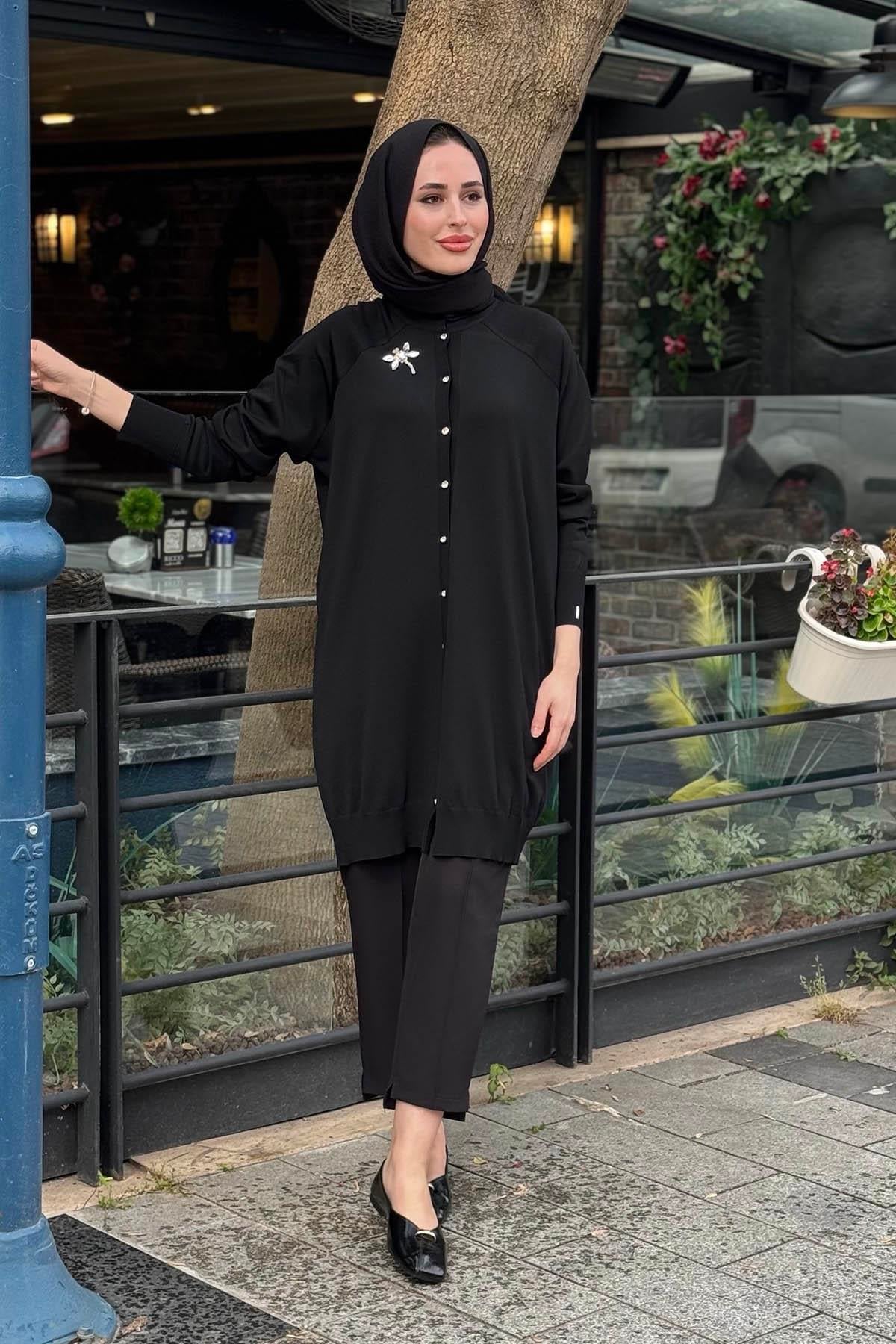 İNVEE  Hırka 6283 Siyah