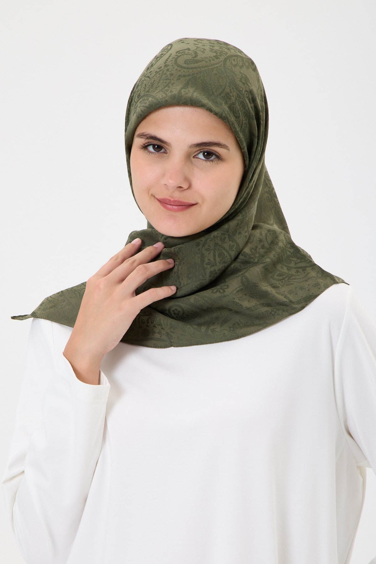 İNVEE İzler Eşarp 1404 Haki