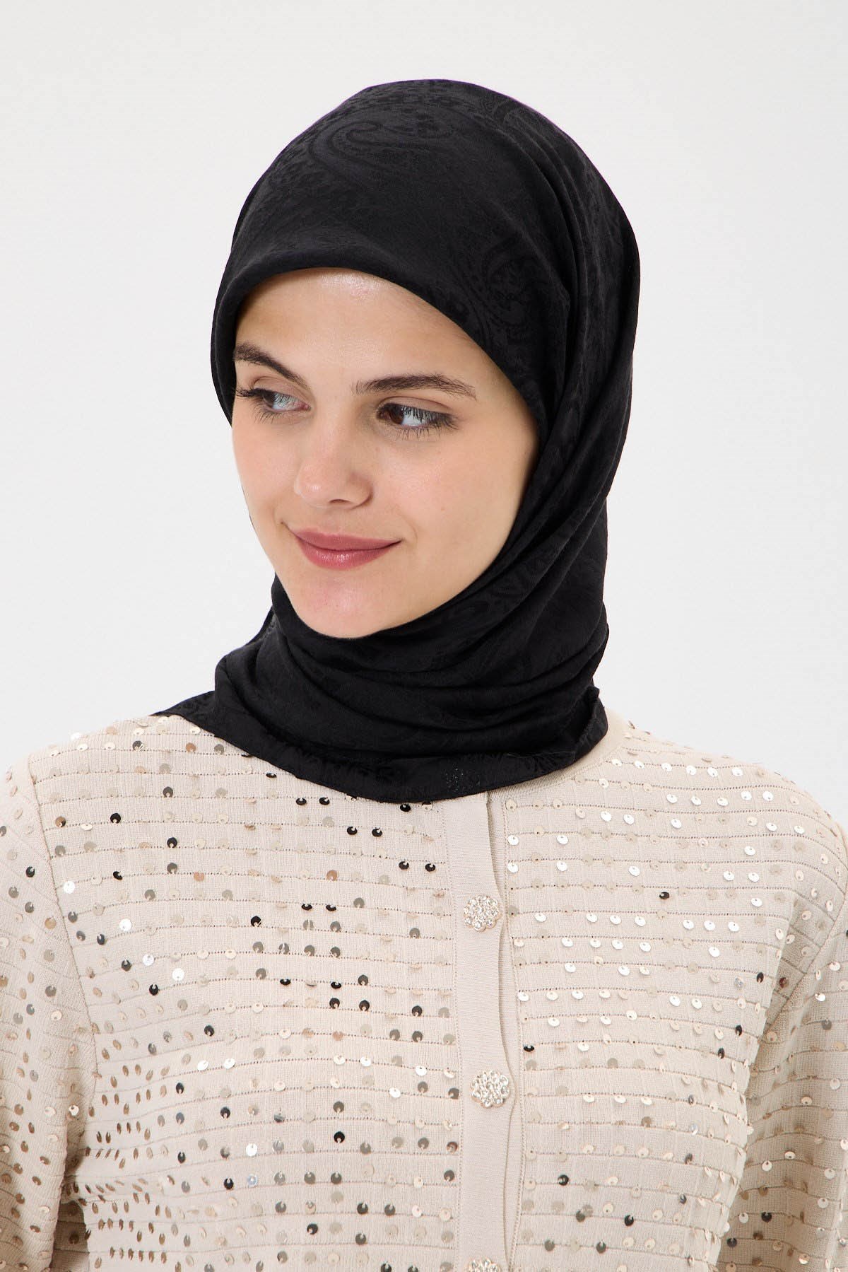 İNVEE İzler Eşarp 1404 Siyah