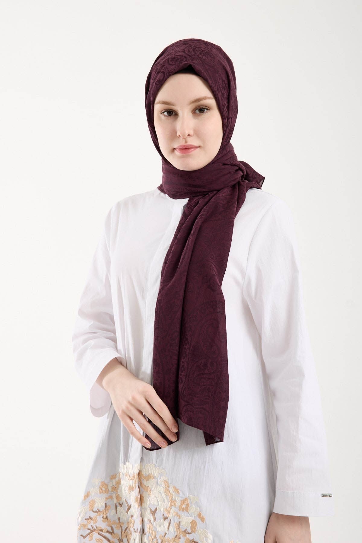İNVEE İzler Şal 1400A Mürdüm