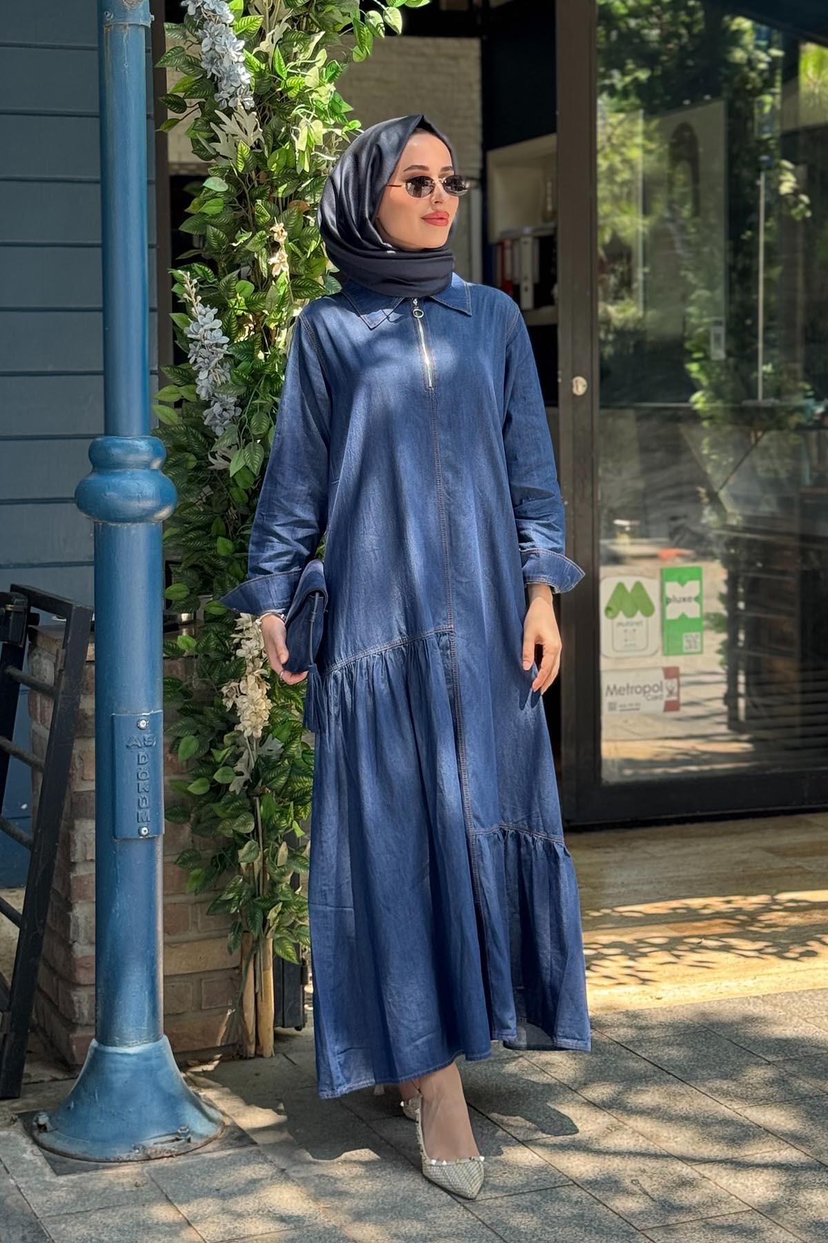 İNVEE Kot Elbise 7162 Kot Mavi