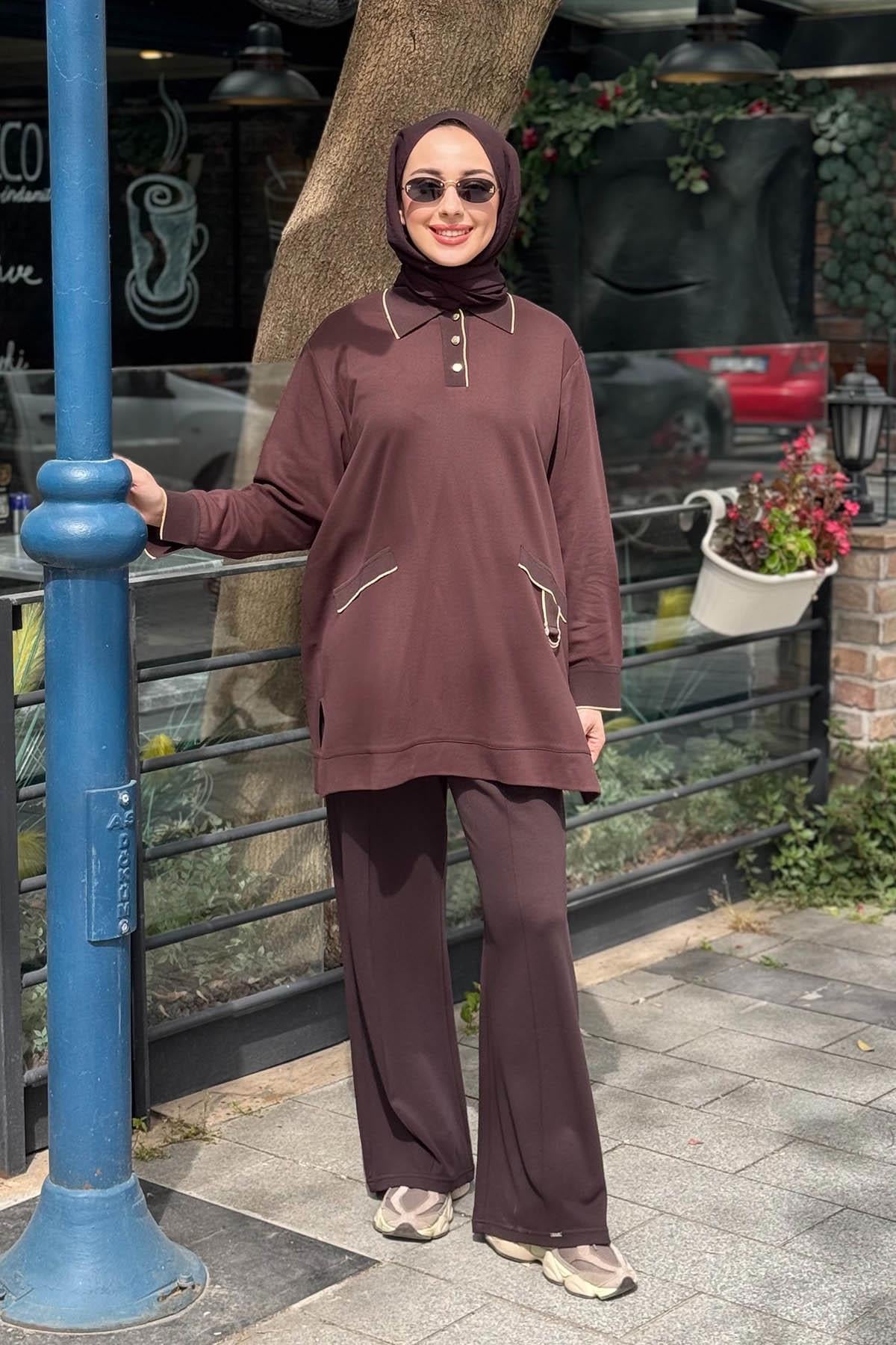 İNVEE Pamuk Pantolon 7205A Kahve