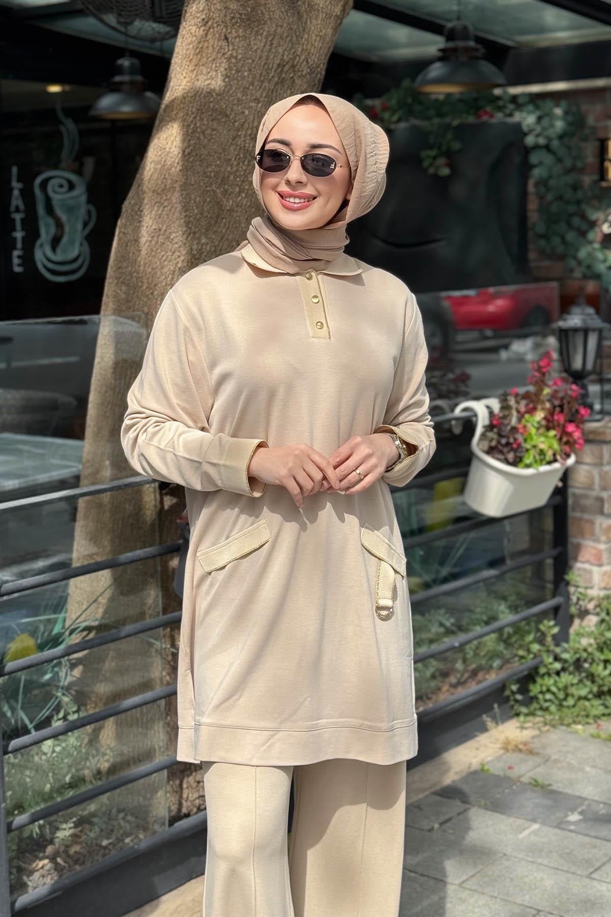 İNVEE Pamuk Tunik 7204A Bej