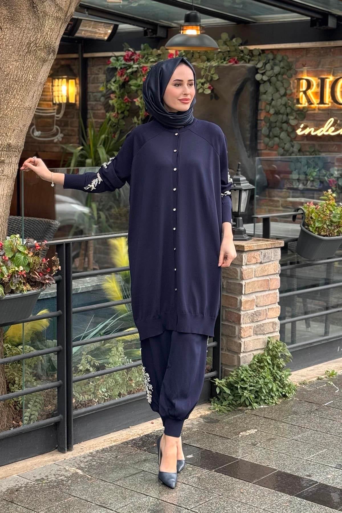 İNVEE Pantalonlu Takım 6846 Lacivert